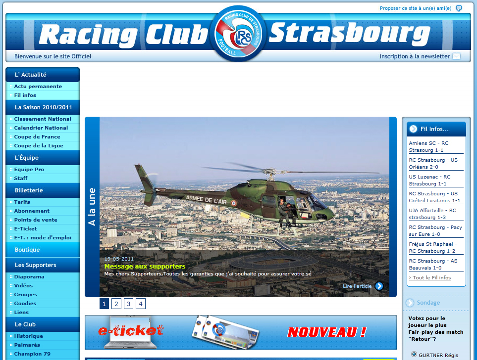 Site officiel sous Jafar Hilali (source : rcarlos67 sur racingstub.com)